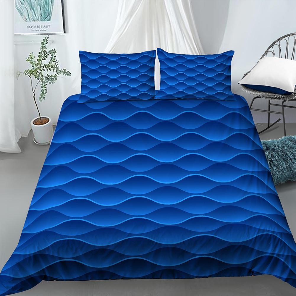 Geometric Duvet Cover Set Bohemian 3D Print Polyester Comforter Cover King Queen Twin Size with Pillowcase for Kids Boys Girls