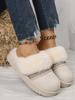 2025 New Snow Boots Women's Winter Fur Integrated Wool Mouth Velvet Thick Bottom Warm Outer Wear Bag Head Half Slippers