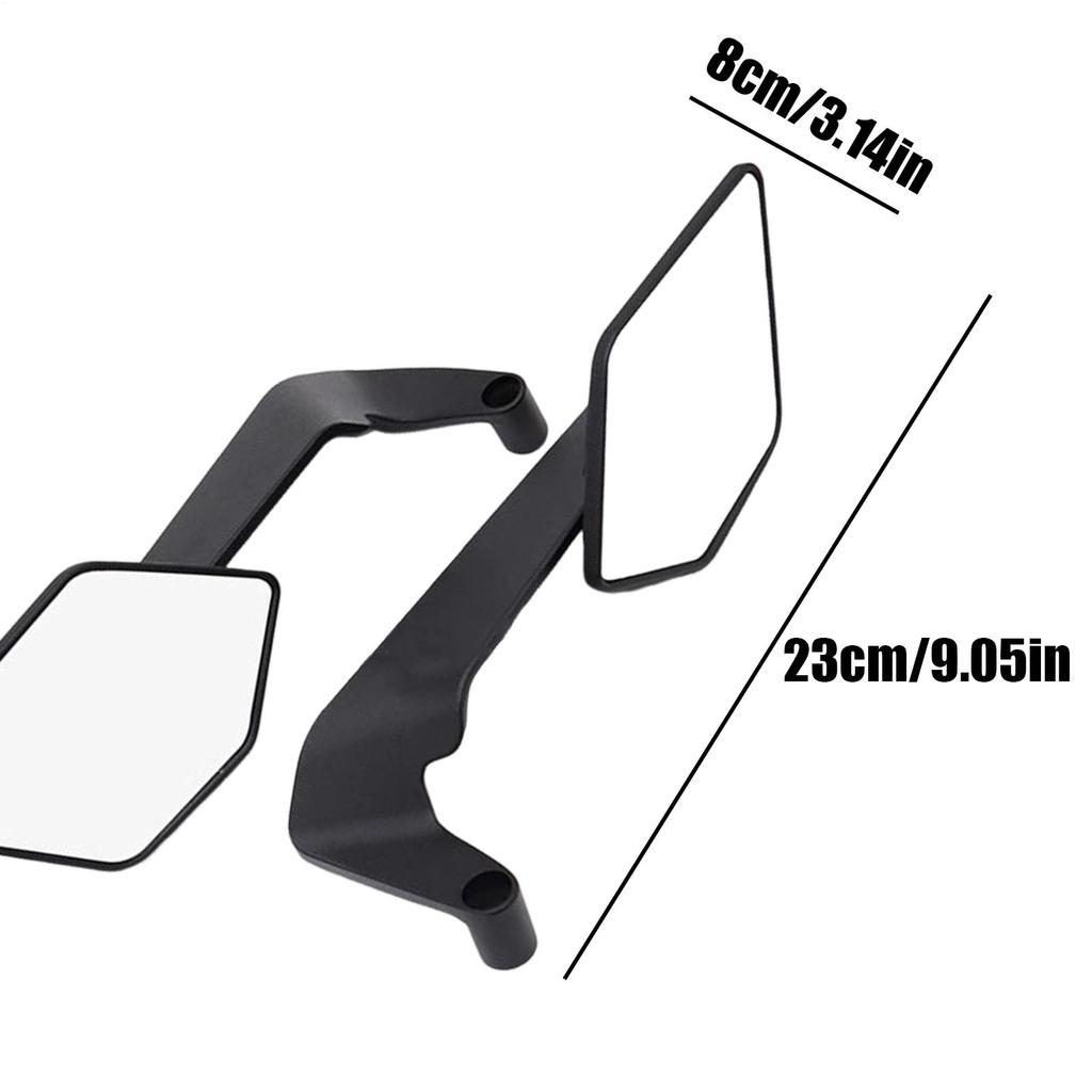 Motorcycle Side View Mirror Motorcycle Wind Wing Stealth Winglets Rearview Mirrors Rotating Reflector Spoiler For Cycling