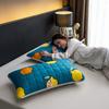 2PCS Small Square Quilted Solid Color Padded Waterproof Pillowcase Anti-head Oil Extended Pillowcase Household 48x74cm