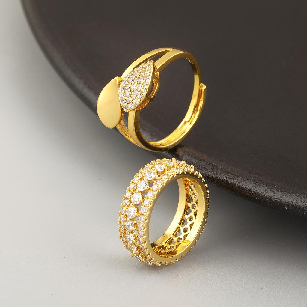 Nidin Light Luxury Trendige Funkelnde Zirkon-Charme-Ringe Für Frauen Männer Verlobung Hochzeitsparty Modischer Finger Schmuck Geschenke