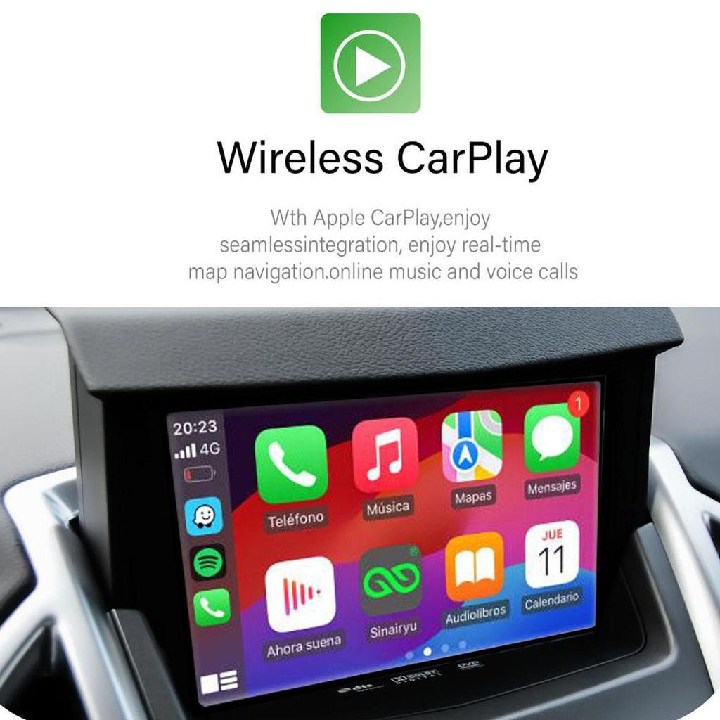 Sinairyu Wireless CarPlay Android Auto Kit W/ Mirror-Linking Compatible For Cadillac SRX 2009-2012