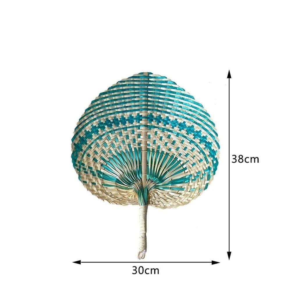 Арт Craft Ручной работы Ротанговый веер Бамбуковый Натуральная солома Плетеные веера Китайский стиль Этнический стиль Ручной веер Гостиная