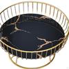 Metal Iron Wire Serving Tray, Table Organizer Bread Rack Bowl Household Single Tier Cake Stand
