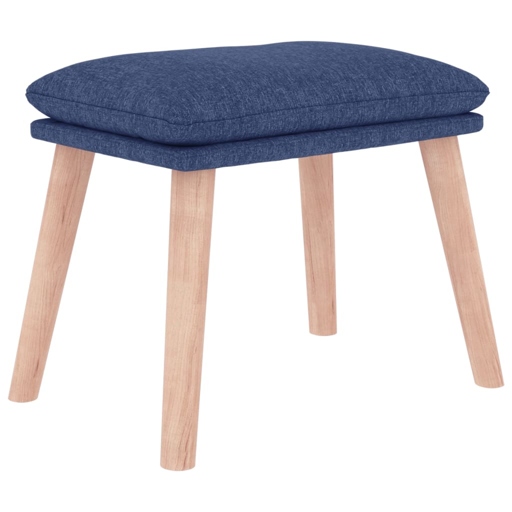 Footstool Blue 45 X 29.5 X 35 Cm Fabric