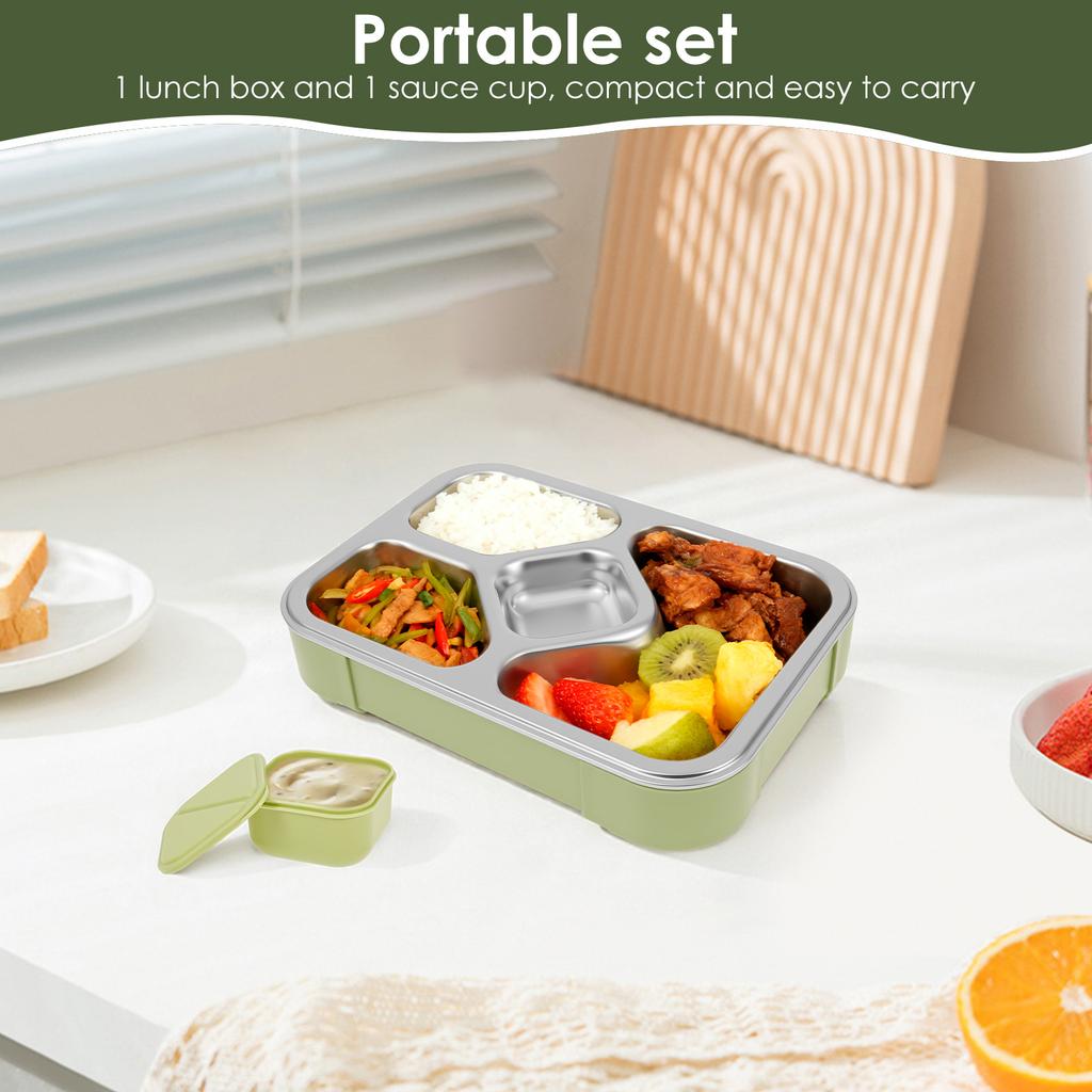 304 Edelstahl Fach Isolierte Mittagessen Box Büro Arbeiter Studenten Versiegelt Tragbare Bento Mikrowelle Heizung Lebensmittel Container