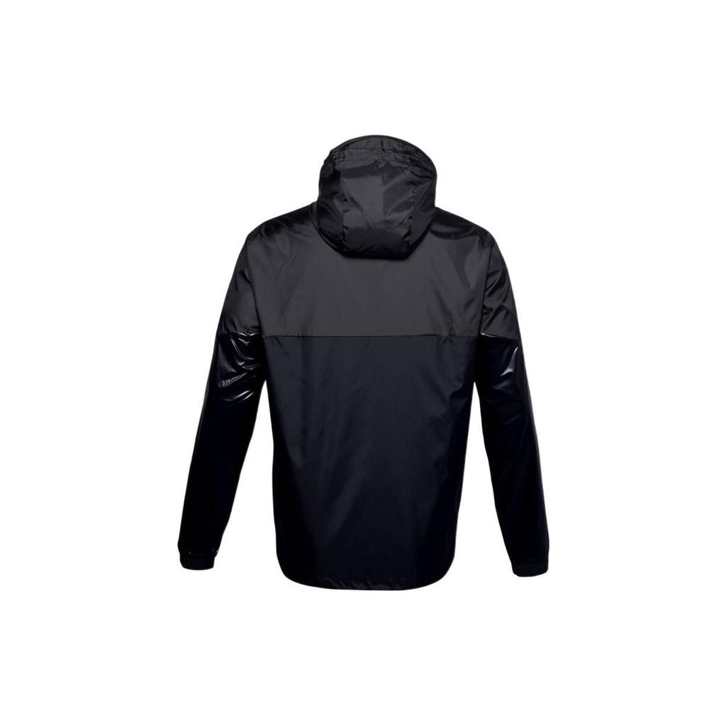 Under Armour Recover Legacy Training Lightweight Hooded Jacket With Logo Patchwork Men Jacket Black 1353370-590
