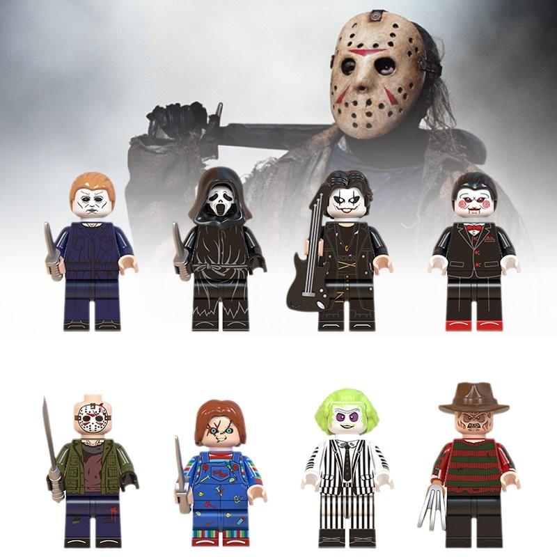 Wm6075 Halloweenová tématická strašidelná mini figurka v sáčku Dětská hračka Stavebnice