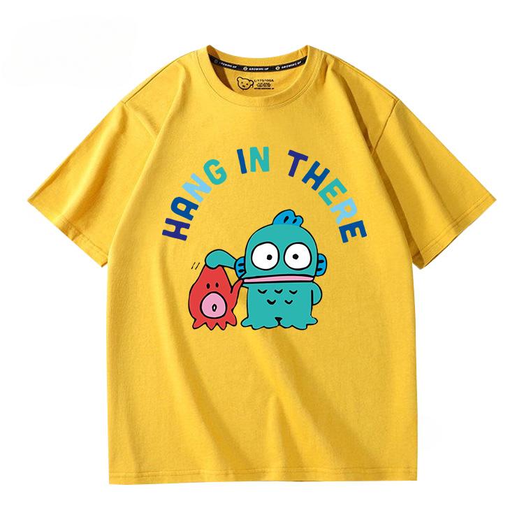 Hangyodon Harajuku kreativní vzor tričko pánské ležérní pohodlné letní 100% bavlna tričko trendy móda volné tričko