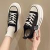 Korean Version Muffin Sole High Heel Little White Shoes Casual Heightening Baseplate Shoes Ins Low Top Women's Shoes Casual Style
