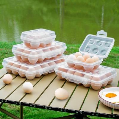 Plastic Refrigerator Egg Organizer 6/15/24 Grids Eggs Case Multipurpose Egg Protector for Kitchen