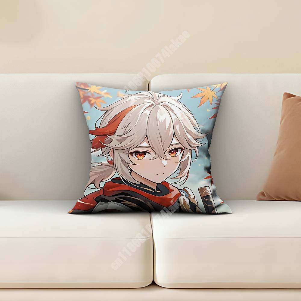 Genshin Impact Kaedehara Kazuha Pillow Cover Cushion Case Sofa Couch Modern Apartment Decor Family Furnishing