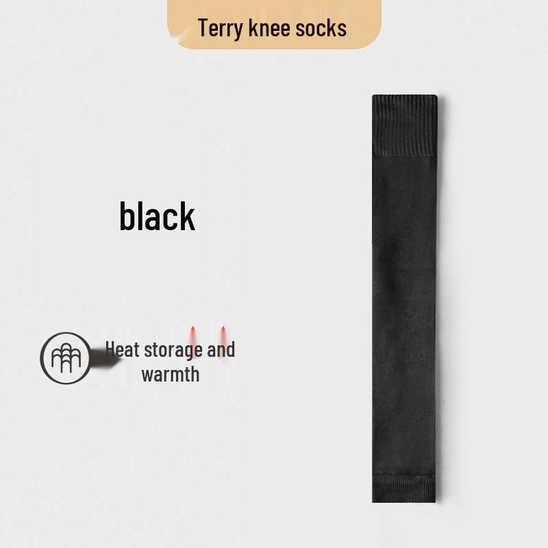 Verdickte Winter Kniehohe Stulpen und Überknie Frotteesocken