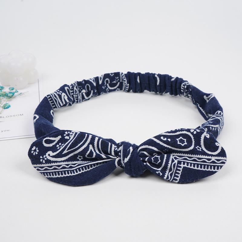 Cross-Border Rabbit Ear Knot Elastic Headband for Women