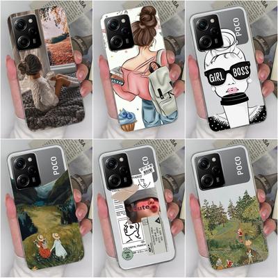 For Xiaomi Poco M4 X5 Pro 5S 6S Plus 11T Pro 5X 6X Case Cover Fashion Boy Girl Transparent Phone Bag Matte Soft Silicone Shockproof For Xiaomi Bumper