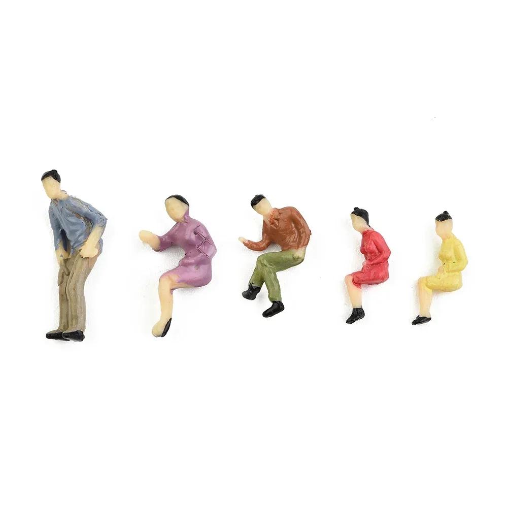 60pcs Model People 1:87 Painted Figures Passenger All Seated Plastic For Sand Table Model Making Scene Decoration China Mainland