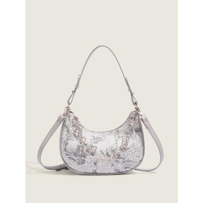 Underarmsväska för kvinnor Trendig höstmodedesign Axelväska Crossbody Liten fyrkantig väska Fairy Pink Halvmåneväska