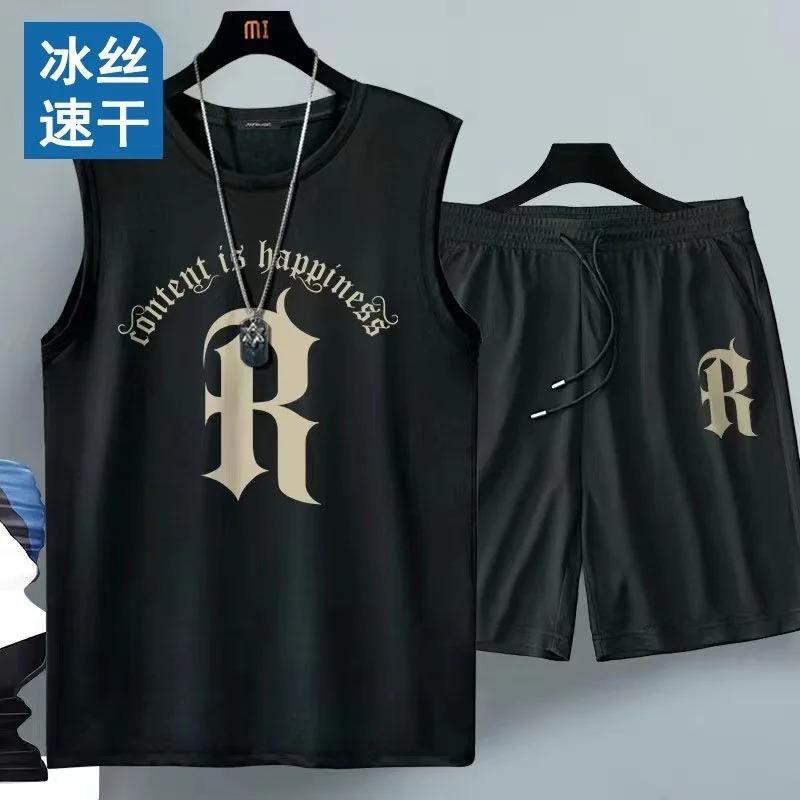 Men's summer quick-dry basketball set, sportswear, men's casual wear, jogging pants