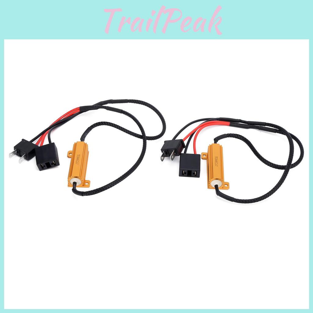 Decoder H7 2pcs Led 50w 6ohm Load Resistor Flash Error Free Canceller For Car Headlight Turn Signal