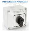 SZW26-20/D303.3CF Rotary Changeover Switch 3 Position 3 Sections Changeover Switch 20A 690V Waterproof With Protective Case
