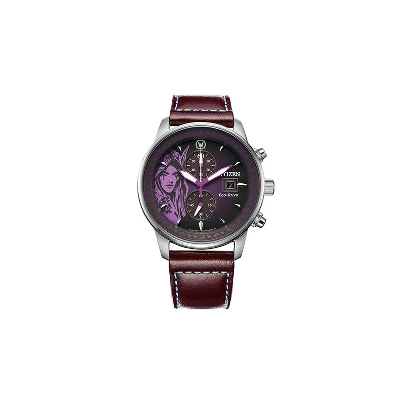 

CITIZEN Eco-Drive Series Classic Eco-Drive Leisure Waterproof Solar Quartz Stainless Steel Leather Strap Men s Watch Purple Dial CA7070-09X коричневий