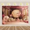 VIKAMA 2026 Spring Festival Backdrop Year Of The Horse Golden Lion Dance Theme Spring Festival Party Decorations