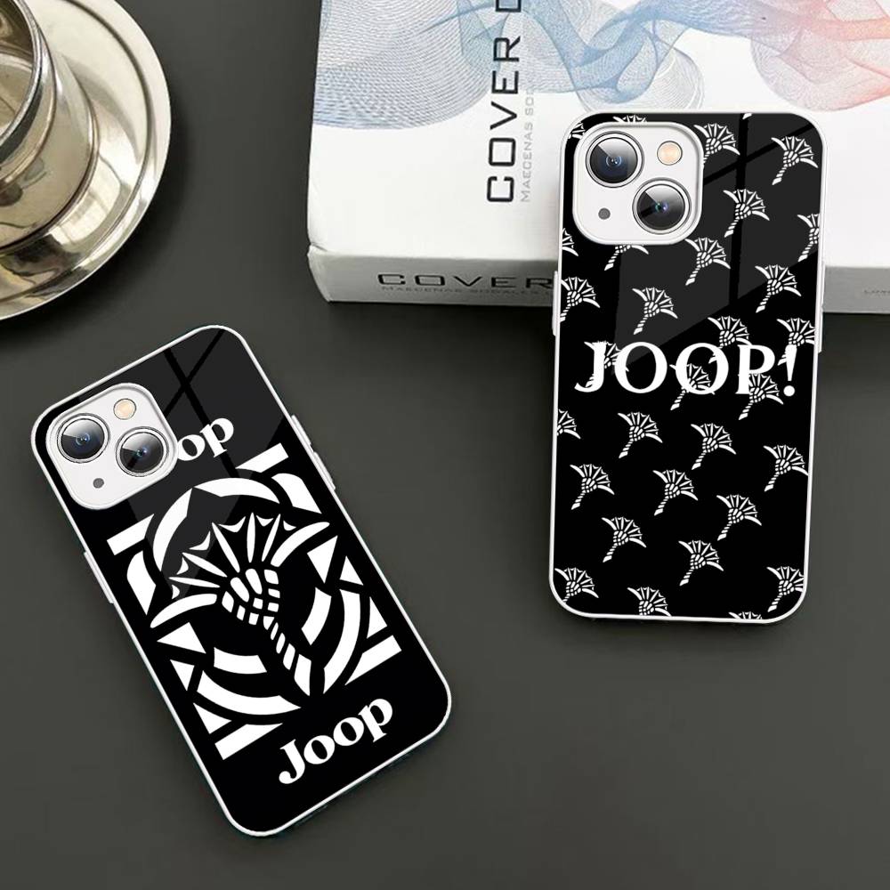 Famous Printed J-JoopS Logo Tempered Glass For Iphone 14 13 12 11 Pro Mini XS MAX 14Plus X XS XR Fundas