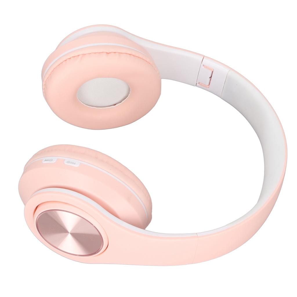 Bluetooth Headset Noise Reduction Foldable Over Ear Wireless Headphone with Colorful Light for Phone Laptop