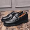 Men's Cross-Border Plus Size Casual Leather Tassel Shoes - Retro British Business Formal Style