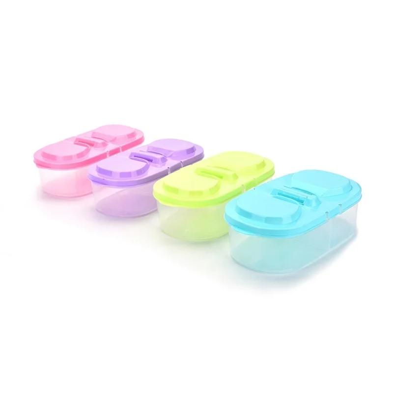 Healthy Plastic Food Container Portable Lunch Box Capacity Camping Picnic Food Fruit Container Storage Box for Kids Dinnerware