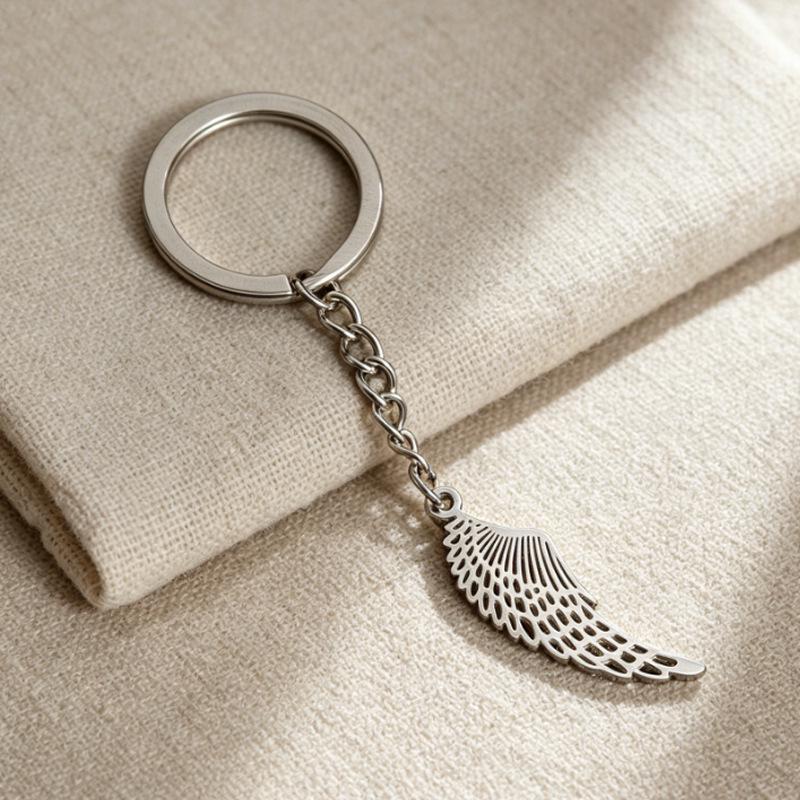 Angel Wings Feather Keychain Pendant - Non-Fading Design