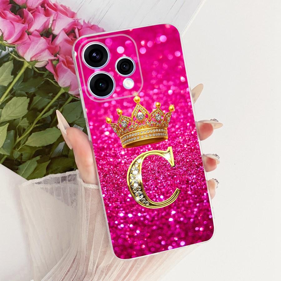 For Oppo Reno15 15F Phone Case Crown Letter Pattern Soft Silicone Proective Case for OPPO Reno 15 Reno15 F CPH2801 Bumber Shells