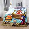 Vickie Die Wikingerin Cartoon-Druck Flanell Überwurf Weich Warm Sofa Bettdecke Für Kinderzimmer Wohnzimmer Heimdekoration Geschenk