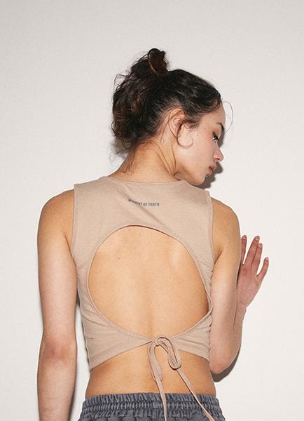 Mtot Oepn-Back Sleeveless (Beige)