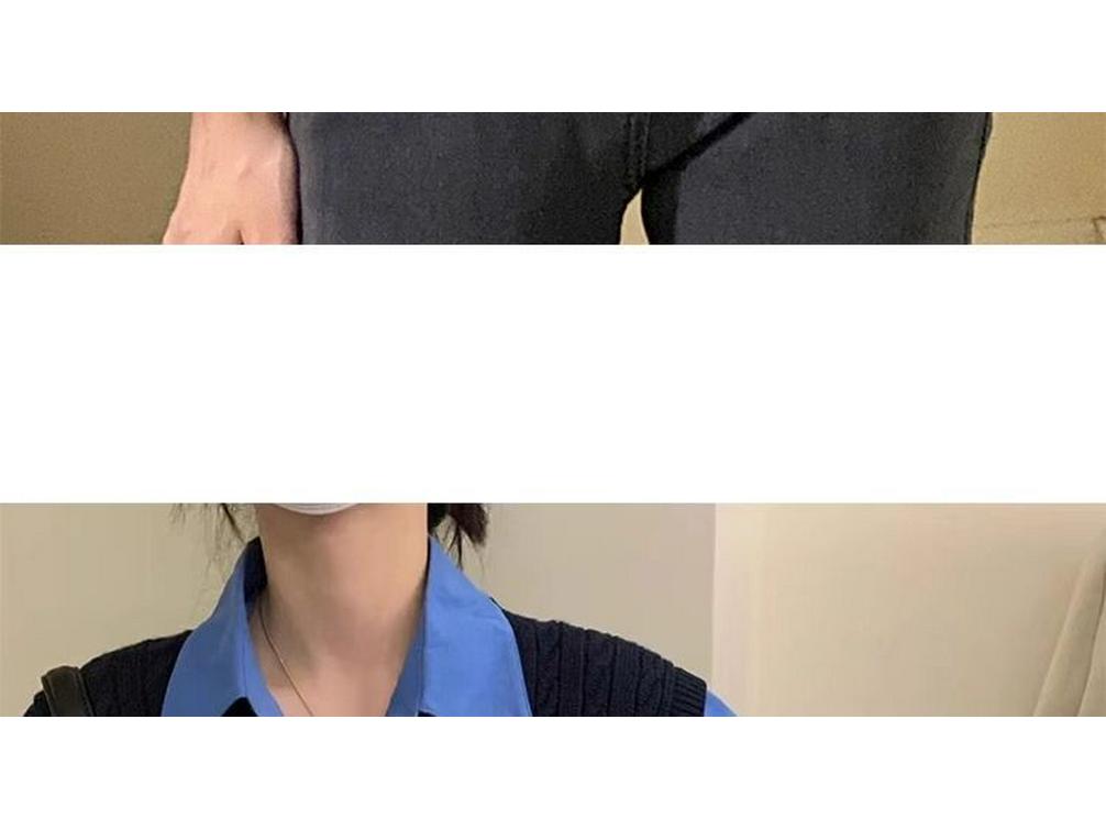 Women's College-Style Cable Knit V-Neck Embroidered Layering Vest