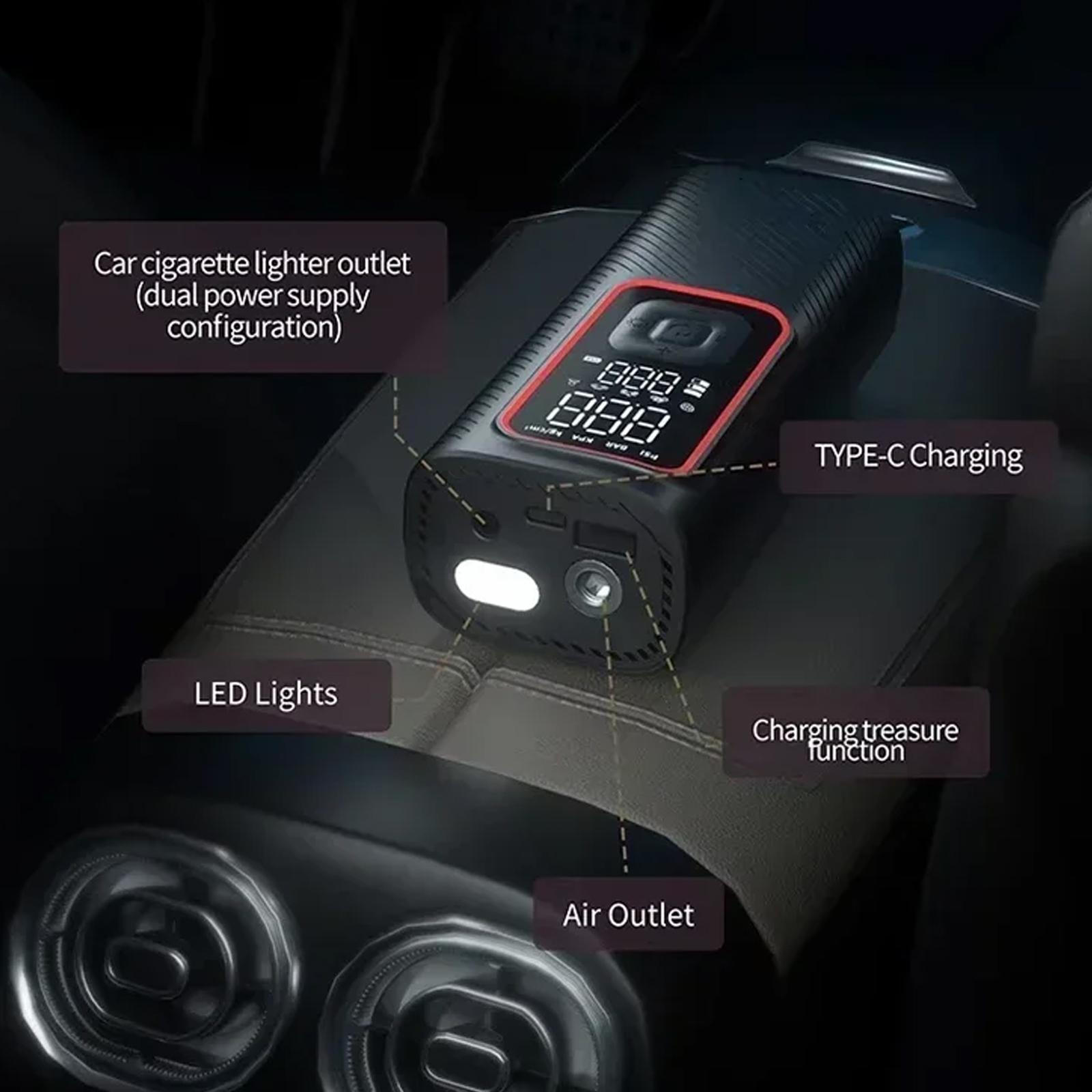 

Air Compressor with Pressure Gauge and Inflation Hose 5V Dc Accessories