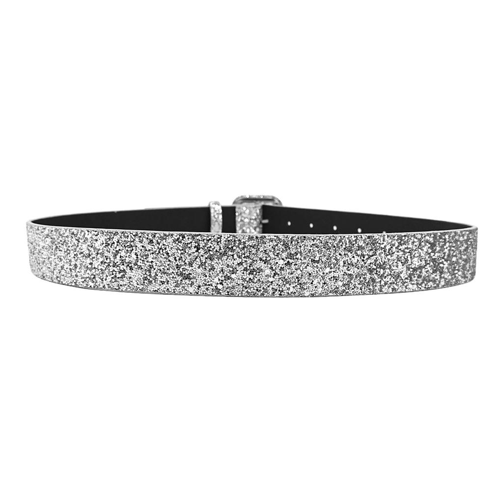 Sequin Designed Belt Decorative Waistband for Women Fashionable Waist Accessory for Parties Wear and Celebrations