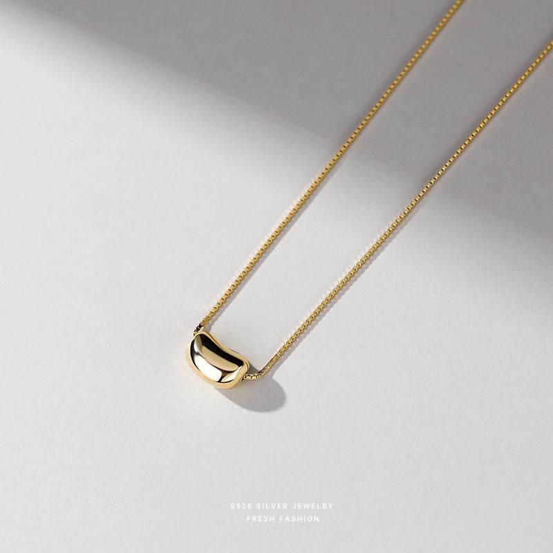

Doudou Necklace for Women 2025 New Arrival Pendant Ornaments Sterling Silver Clavicle Chain Everyday Joker Women s Gold Niche Style Beans-Gold([With certificate-support Review]])