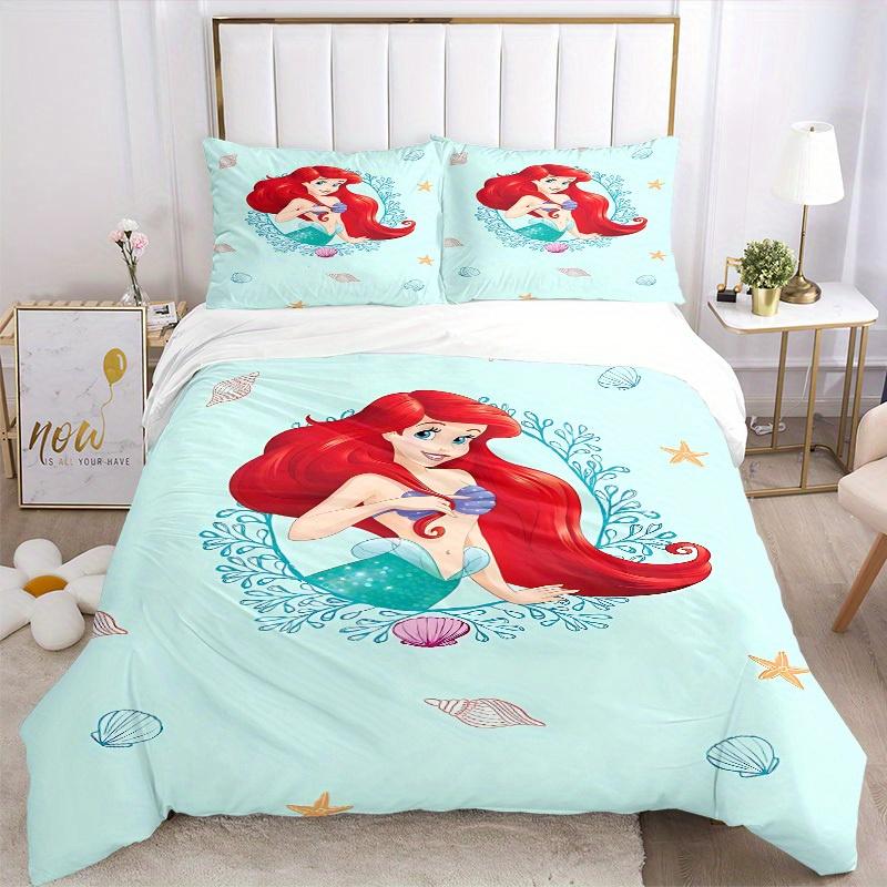 3pcs Mermaid Printed Bedding Set,(Includes 1 Duvet Cover And 2 Pillowcases, Quilt Not Included) yy250814108
