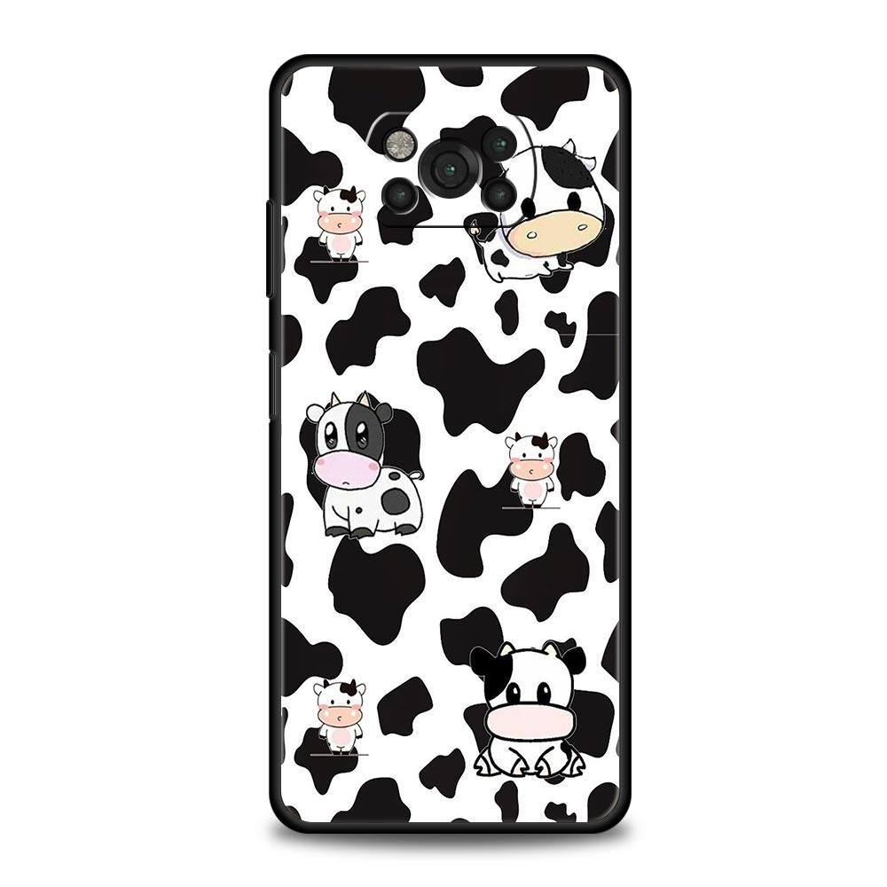 

Белый, черный чехол для телефона с рисунком коровы для Xiaomi Poco X6 X5 Pro X4 X3 NFC F5 Pro F4 F3 GT M5 M4 Pro 5G M3 C51 C50 C55 Poco F4 GT