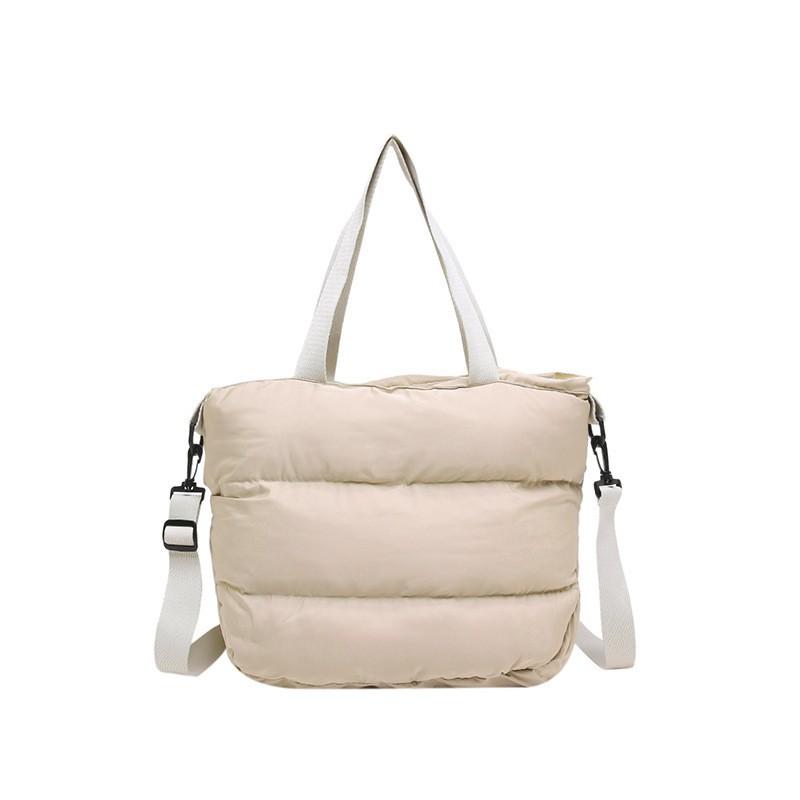 Large-capacity Cotton Clothes Cross-body Bag Women's New All-matching Cloud Down Single-shoulder Commuting Tote
