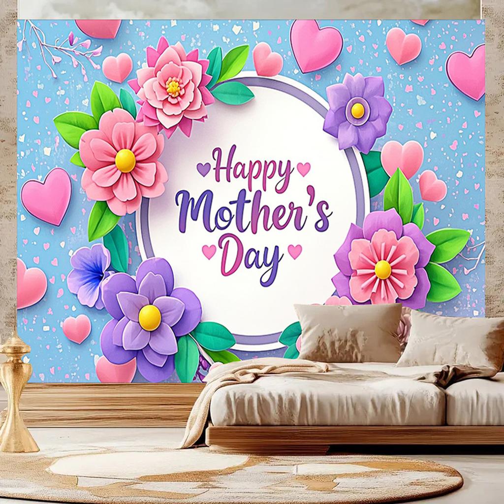 Photography Backdrop Love Rose Floral Mother's Day Anniversary Birthday Home Party Photo Background Prop