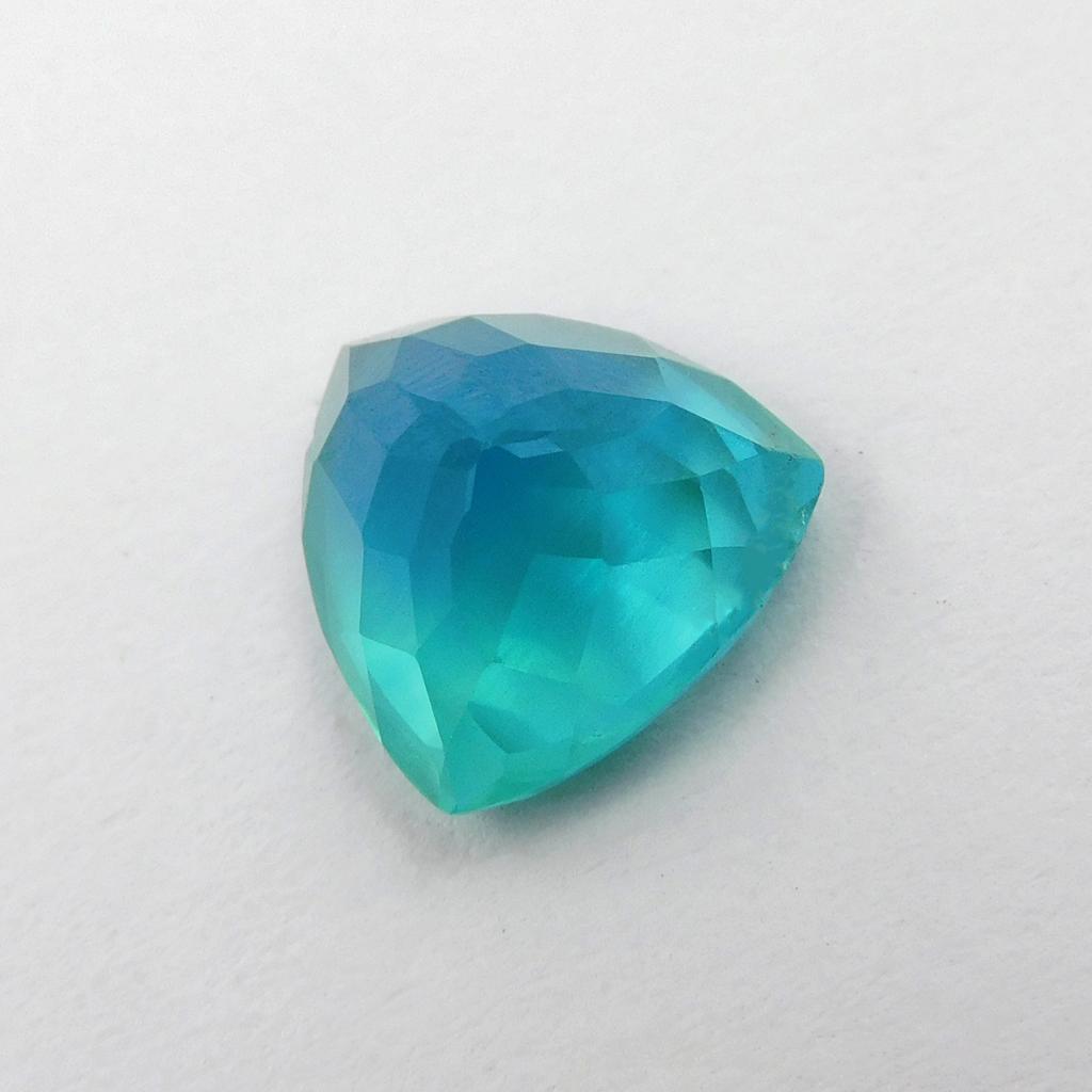Trillion Shape Bluish Green 5.75 Ct Natural Sapphire Loose Gemstone CERTIFIED P-939-S