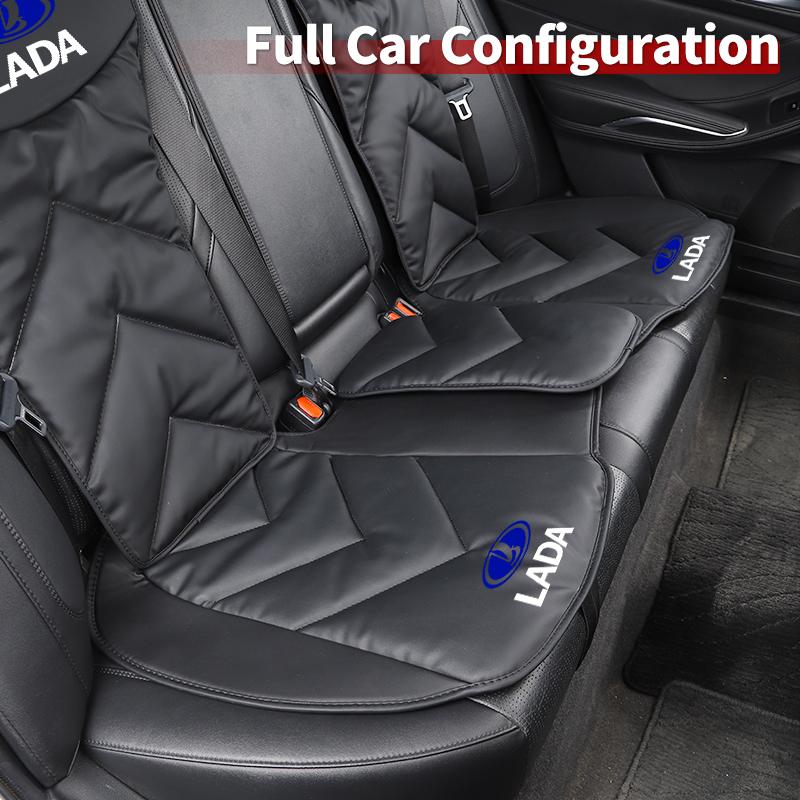 AWG1 Car Seat Cover Front Rear Seat Leather Cushion Pad Protective Mat For Lada 2110 2114 Largus 2112 110 2105 2107 2106 Vesta Niva
