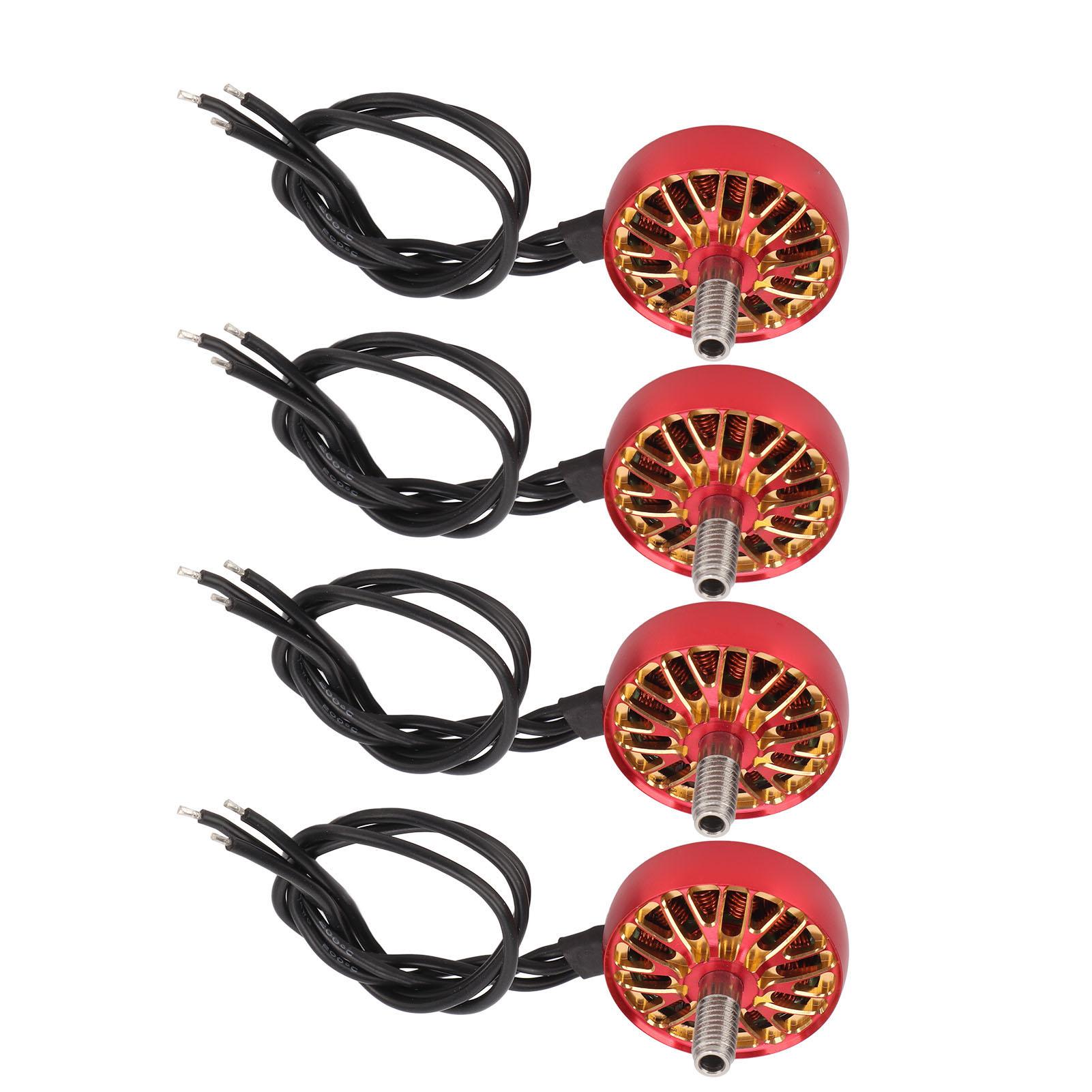 

4 Pcs Brushless Motor 2203.5 3600KV 12N14P Aluminum Alloy Red Brushless Motor for RC Multi Rotor Drone