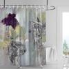 Elegant Egret Shower Curtain-simple Bird Silhouette Decoration, Waterproof Nature Inspired Bathroom Decoration,