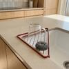 Anti-rust Sink Corner Rack Iron Dishcloth Sponge Stand Practical Sink Organizer  Laundry Room