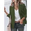 Women's Casual Lapel Open Front  Long Sleeve Work  Suit Jacket Coat