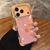 For iPhone 17 Air 16 15 14 Pro Max Transparent Clear Ultra Thin Acrylic Armor Case Four Corner Shockproof TPU Orange Back Cover