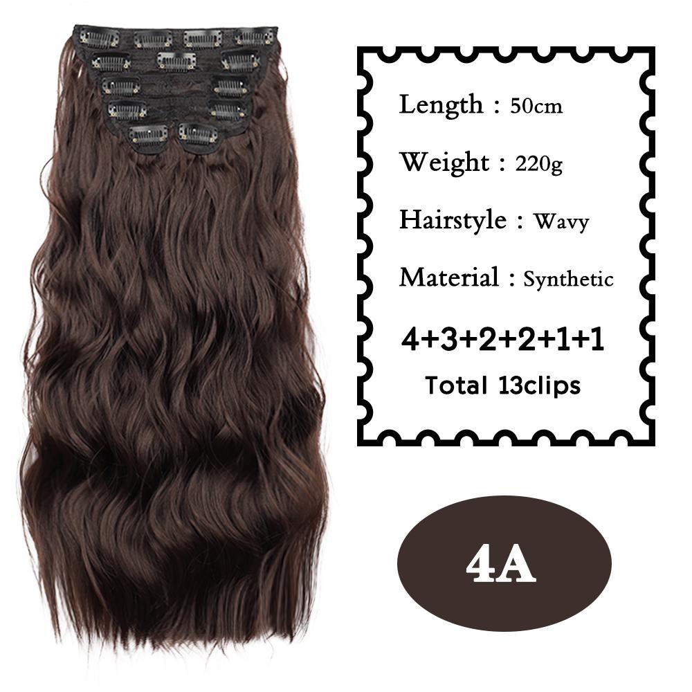 MERISIHAIR Synthetic Long Wavy Clip In Hairpieces Extensions Full Head Thicks Soft Hair For Women Daily Cosplay Party Wear